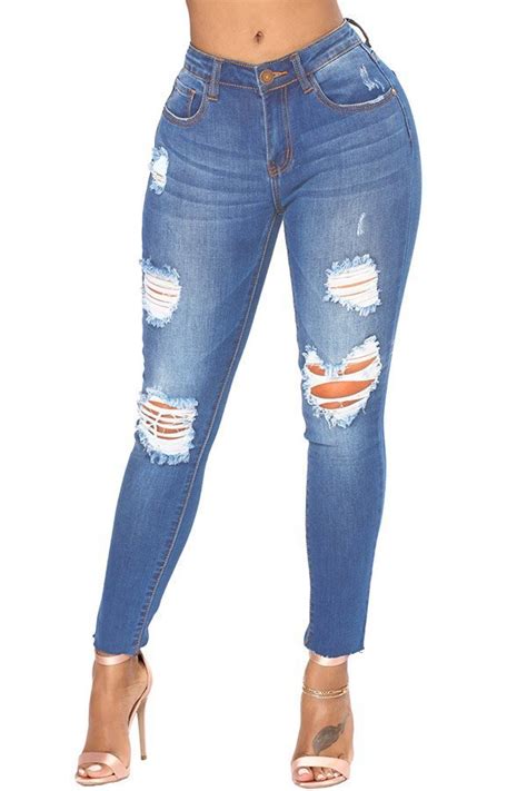 light blue frayed hem womens ripped jeans online store for women sexy dresses