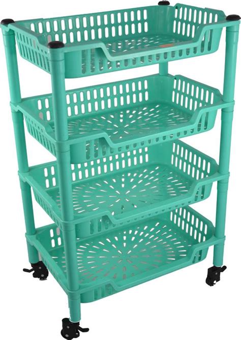 buy action ware office triangle trolley plastic kitchen trolley     shopclues