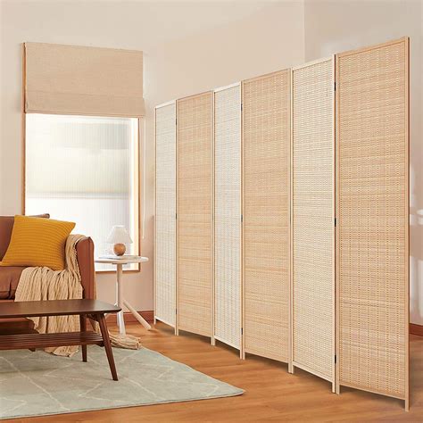 buy tinytimes  ft tall bamboo room divider  panel room dividers