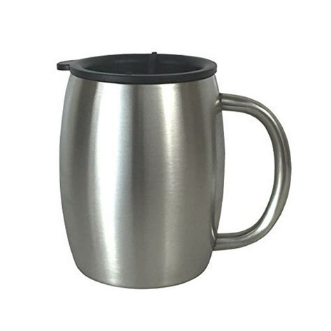 Stainless Steel Coffee Mug With Lid 14 Oz Double Walled Insulated