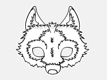 wolf mask printable paper template easy kid crafts happy paper time