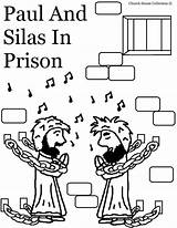 Silas Paul Coloring Prison Jail Pages Bible Clipart Printable Kids School Sunday God Preschool Color Print Crafts Acts Sheets Lessons sketch template