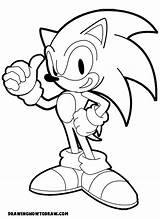 Sonic Hedgehog Coloring Drawing Draw Printable Book Easy sketch template