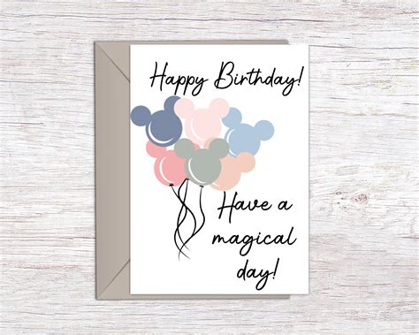 disney birthday cards printable paper birthday card