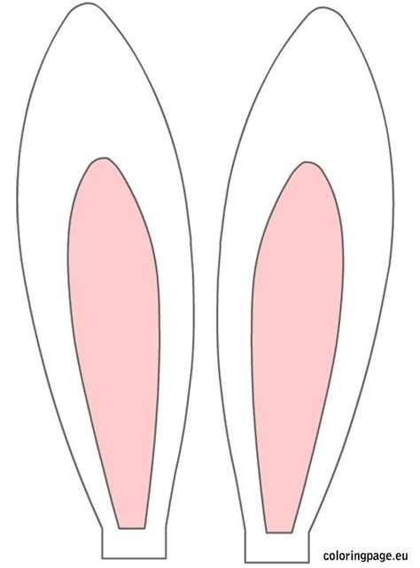 easter rabbit ears coloring page easter bunny template easter