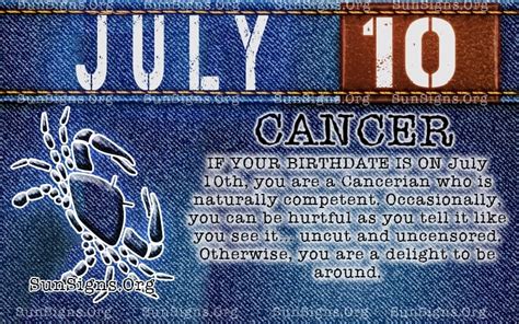 july 10 zodiac horoscope birthday personality sunsigns