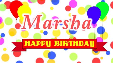 happy birthday marsha song youtube