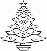 Tree Christmas Drawing Line Simple Outline Coloring Pages Sketch Kids Draw Printable Xmas Clipart Stuff Trees Adults Cliparts Clip Children sketch template