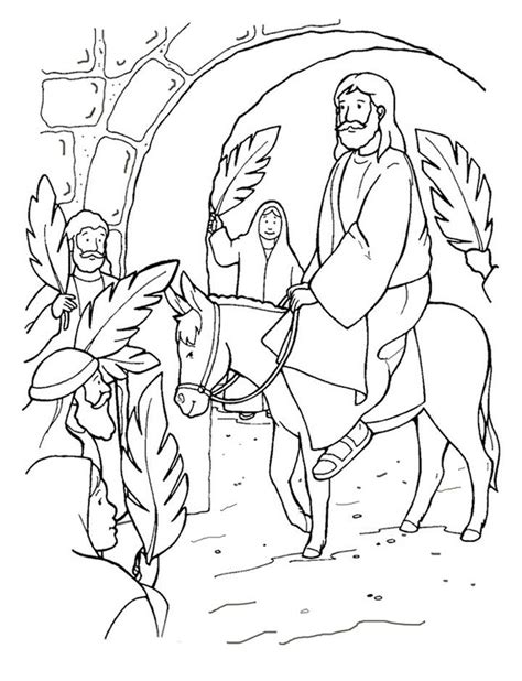 palm sunday coloring pages coloring home