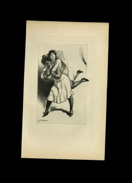 1927 Louis Malteste Spanking Heliogravure Bdsm Curiosa Erotica Superb