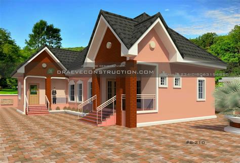 bedroom bungalow  selfcontain floorplan  key construction materials estimate nigerian