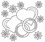 Wedding Coloring Pages Rings Ring Printable Valentine Cake Template Sheet Printablee Templates Valentines Blank Sheets Tier Via sketch template