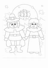 Pdf Pilgrims Thanksgiving Coloring Sheet sketch template