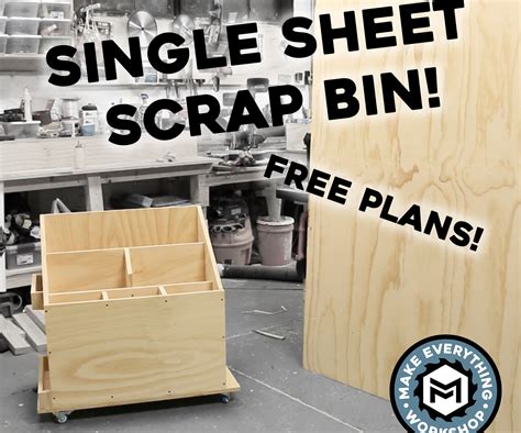 scrap cart   single plywood sheet  plans  steps