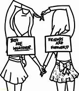 Friends Two Drawing Coloring Pages Girls Getdrawings sketch template