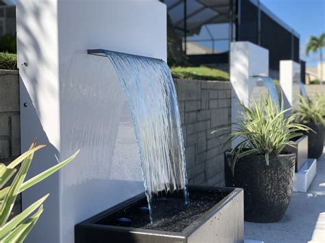 modern wall fountain tranquil falls coastal fountains designers