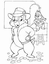 Coloring Chip Dale Pages Popular Coloringhome sketch template