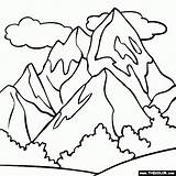 Coloring Mountain Pages Everest Color Mount Mountains Drawing Snowy Top Rocky Printable Range Peak Clipart Kilimanjaro Kids Book Bible Adult sketch template
