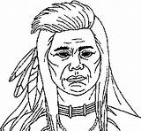 Coloring Indian Coloringcrew Indians sketch template