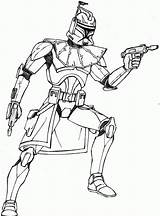 Star Rex Clone Captain Ausmalbilder Trooper Awakens Commanda sketch template
