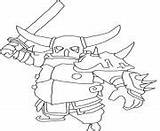Clash Clans Coloring Pages Printable Pekka Attack Mode Book Explore sketch template