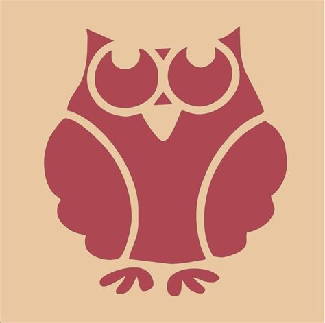 owl reusable stencil owl   sizes  create owl etsy owl