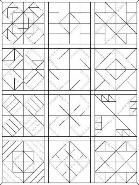 coloring pages quilt blocks