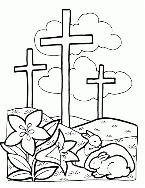 easter cross coloring pages clip art library
