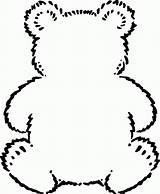 Bear Coloring Outline Teddy Outlines Printable Comments sketch template