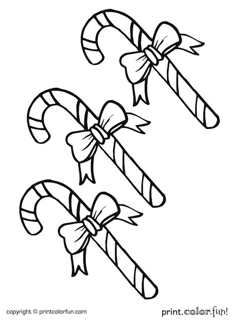 candy canes coloring page print color fun
