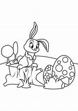 Osterhase Malvorlage Ausdrucken Ostereiern sketch template