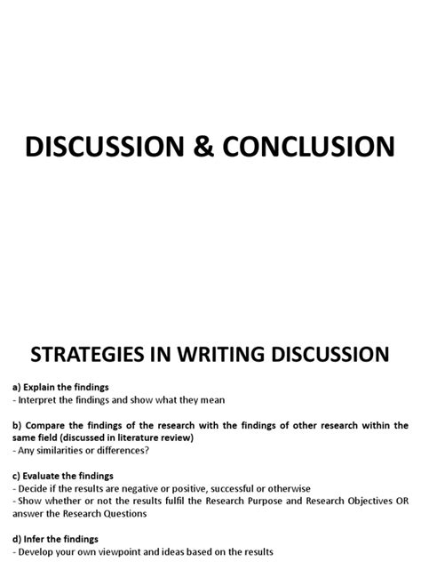 discussion conclusion research paper