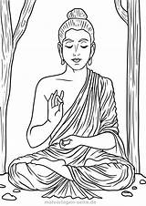 Buddhismus Malvorlage Ausmalbilder Ausmalbild Islam Figur sketch template