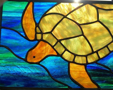 stained glass sea turtle etsy