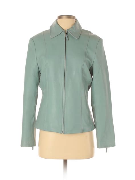 pamela mccoy women green leather jacket xs ebay