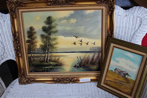 gilt framed oil painting  small oil painting