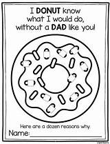 Donuts Dads Doughnuts Craftivity Grandpa sketch template