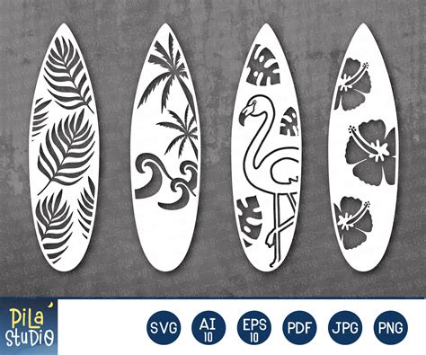 surfboard svg surfboard templates surfing design svg etsy