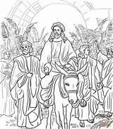 Jerusalem Entry Into Jesus Coloring Pages Triumphal Enters Drawing Donkey Printable Kleurplaten Sheet Sunday Supercoloring Holy Week Book Colorare Da sketch template