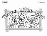Coloring Pigs Little Three Pages Story Printable Kids Books Color Popular sketch template
