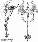 Axe Warcraft Pages Axes Runeblade Espada Armas Creativeuncut Wrath Espadas Undertaker Scythe sketch template