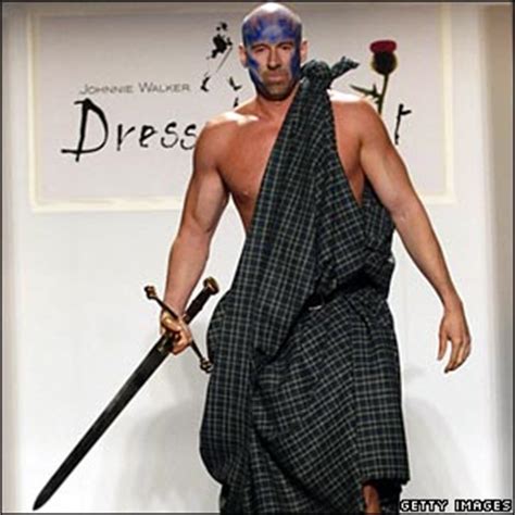 bbc news  pictures dressed  kilt tartan warrior