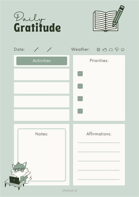 prints digital prints  day gratitude journal printable  mindfulness