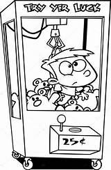 Claw Machine Cartoon Coloring Pages Stock Toy Illustration Sketch Template Depositphotos Vector sketch template