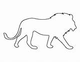 Lion Silhouette Pattern Templates Outline Template Printable Cut Print Stencils Animal Patternuniverse Circus Stencil Printables Patterns Clipart Craft Use Lions sketch template