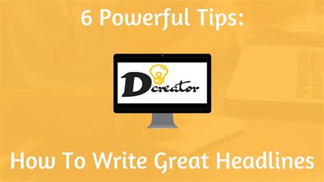 write great catchy headlines  powerful tips examples youtube