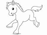 Coloring Pony Little Pages Baby Cartoon Coloriage Kids Drawing Printable Poney Animals Animal Horse Sheets sketch template