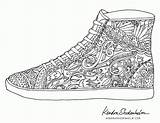 Coloring Pages Shoe Shoes Adults Colouring Print Doodles Birds Adult Kendra Color Kids Printable Sheets Pattern Doodle Books Template Book sketch template