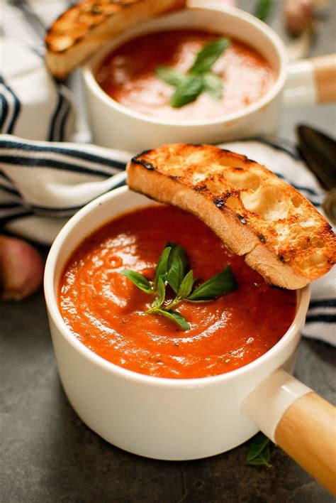 roasted tomato  bread soup recipe katiecakes