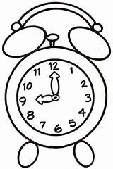 Clock Coloring Alarm Pages Getdrawings sketch template